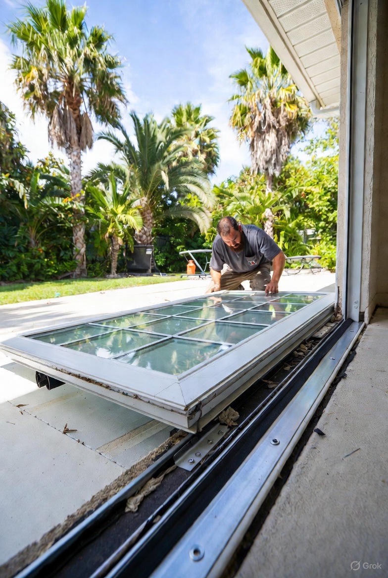 Sliding glass door roller repairs Cape Coral fl