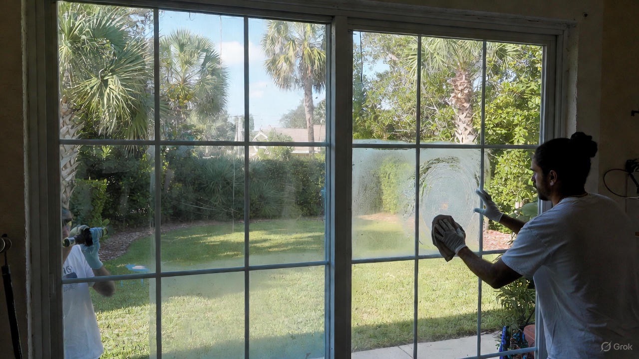 foggy or scratched sliding glass door repair Cape Coral fl