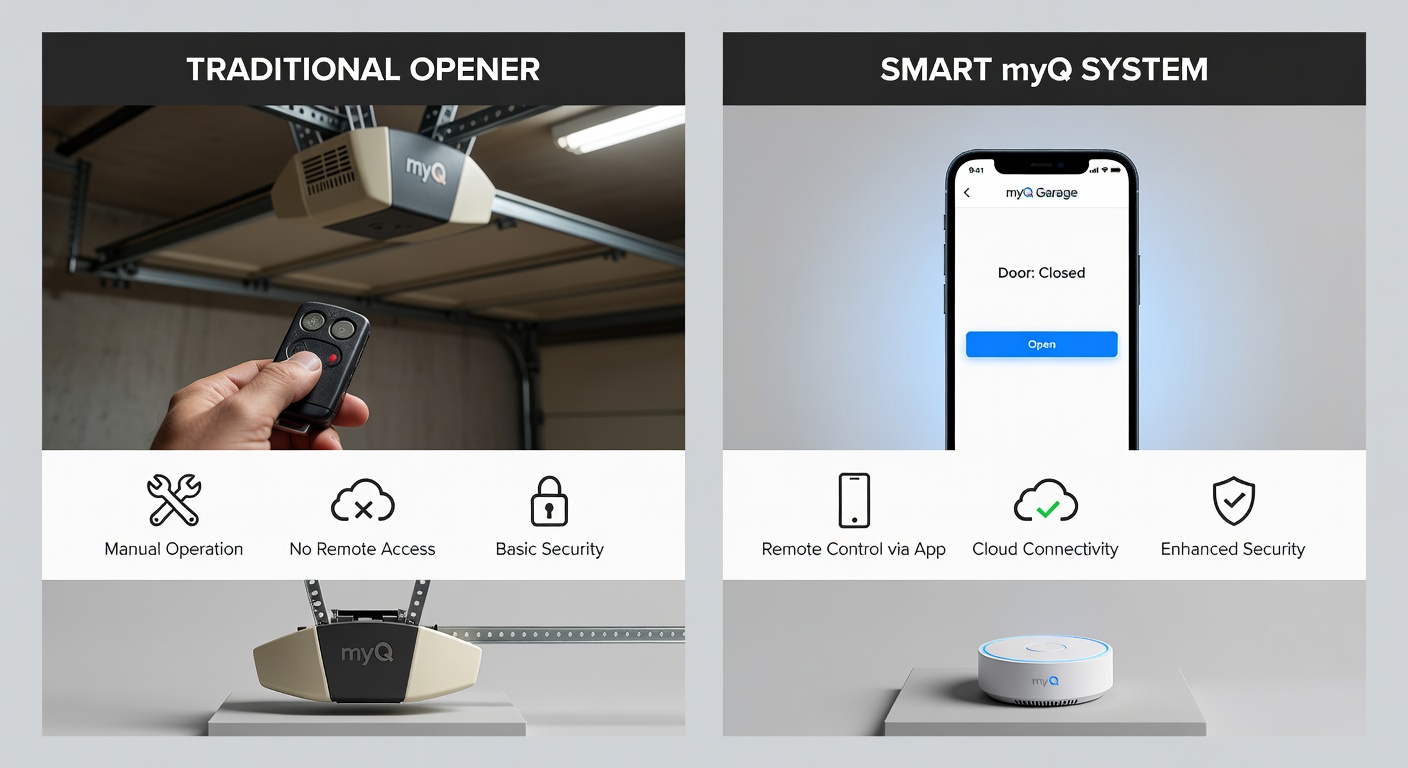 Happy homeowner using voice command with Amazon Alexa to open garage door in modern SWFL home interior, natural lighting, lifestyle photography 8K